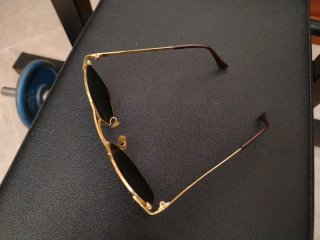 Ray-Ban Signet Vintage Occhiali da Sole Oro Nero