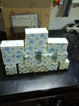 4 paquetesTizas Marblás cuadradas años 70 precinta