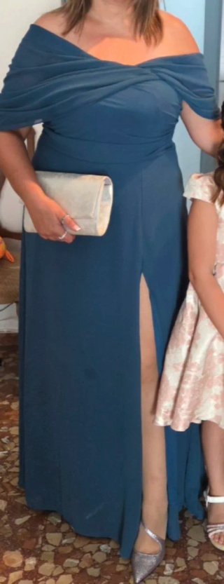 Vestido largo ceremonia azul. Usa solo 1 vez