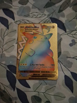 Pack 4 Cartas Pokémon Metálicas Doradas