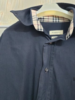 Camicia Nera da Uomo Burberry London Slim Fit