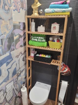 Estantería de bambú para baño Ikea