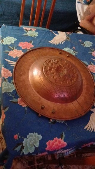 Brasero de cobre con asas