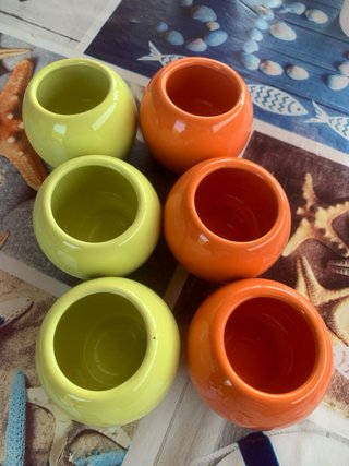 Set Salse Ceramica con Cucchiaini