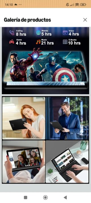 Tablet Deertime E15 Android 15 64GB+2TB A ESTRENAR