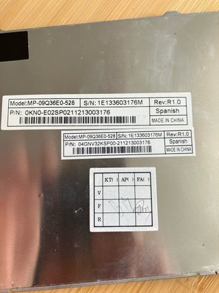 Teclado Asus Negro español