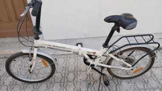 Bicicletta pieghevole bianca