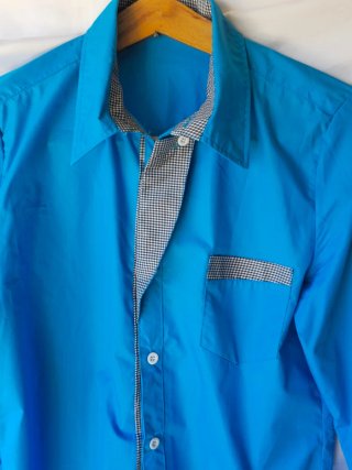 Camicia Azzurra da Uomo Ge Shan Pin Yue