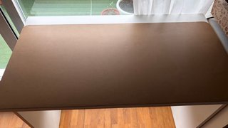 Mesa escritorio moderna gris y blanca