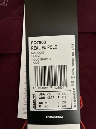 Polo Granate Real Madrid 20/21