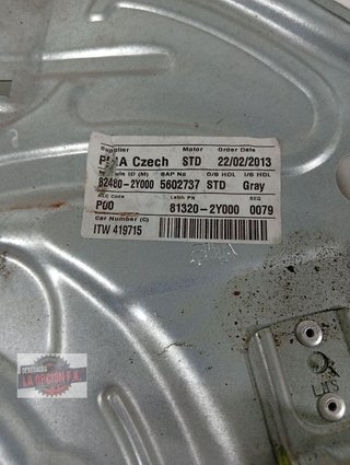 ELEVALUNAS DELANTERO DERECHO Hyundai ix35 (EL/LM)(2010->)