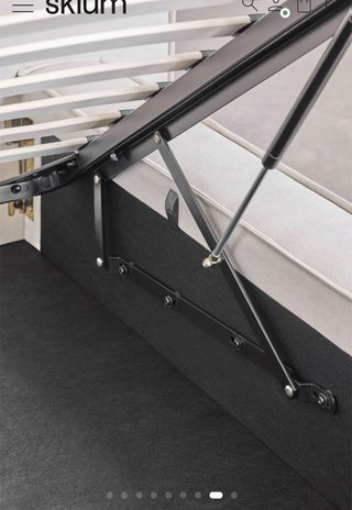 Letto LUNARI bianco tessuto - NUOVO
