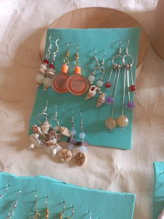 Lote pendientes artesanales varios modelos