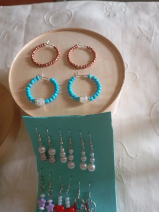 Lote pendientes artesanales varios modelos