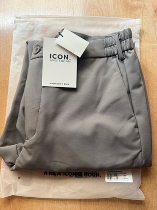 ICON. AMSTERDAM Pantalones Beige y Gris
