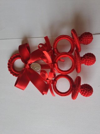 Chupete triple a Crochet para carrito de bebé/cuna