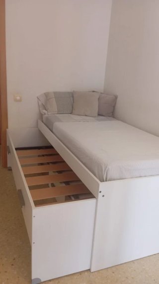 Cama juvenil con cajones blanca