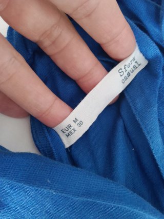 Vestido largo Sfera azul talla M