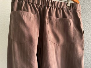 Pantalón Zara Rayas Marrón Talla L