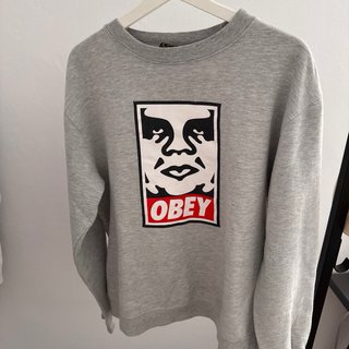 Sudadera Obey Giant Face Gris