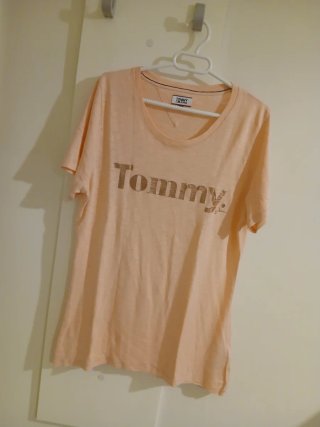 T-shirt Tommy Hilfiger donna rosa oro