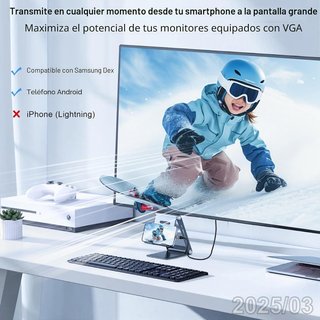 THZZHNNO Cable USB-C a VGA 1080p 60Hz 2m TC-403