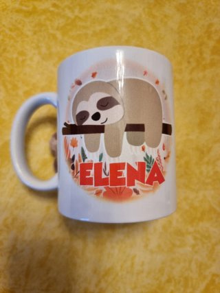 Set 3 tazze ceramica nuove con disegni