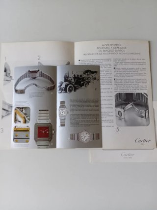 Set Cartaceo Cartier Santos d'epoca (Anni 70/80)