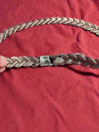 Cinturón metálico vintage trenzado