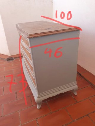 Cómoda madera para pintarla