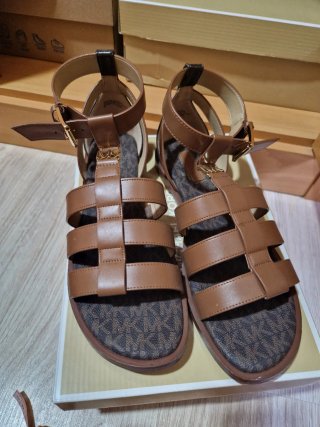 Sandalias Michael Kors Romanas Marrones Doradas