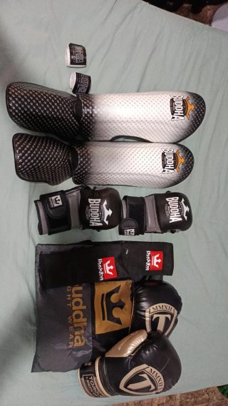 Set de MMA Buddha Guantes y Tibiales