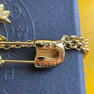 Colgante Chrome Hearts Doble Cruz Baño Oro