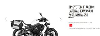 Soporte Maletas Laterales Kawasaki Z650/Ninja 650
