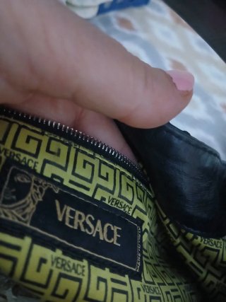 Borsa Versace nera pelle e raso