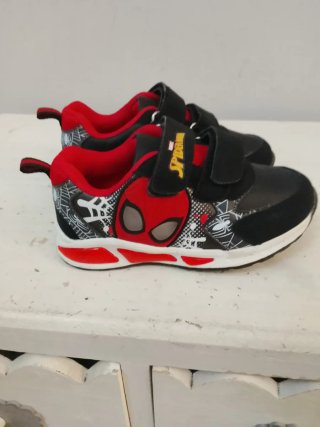 Scarpe Bambino Spiderman Nere Rosse Velcro