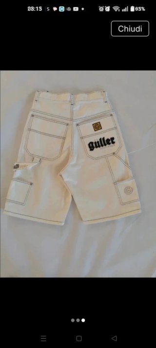 Pantaloni corti baggy Guller bianchi