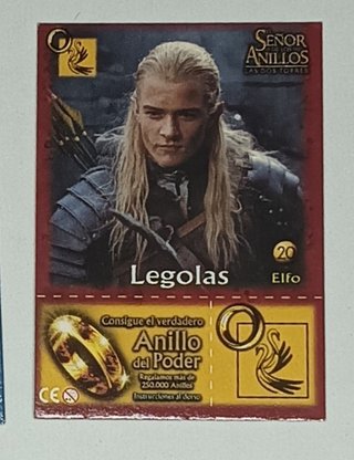 Lote 9 cromos Señor de los Anillos