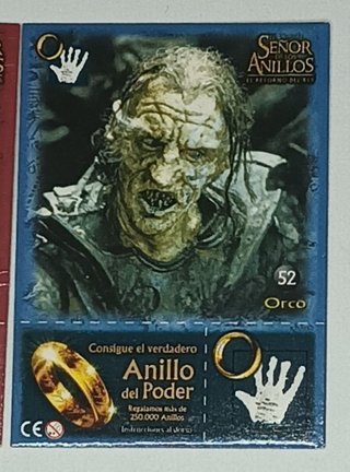 Lote 9 cromos Señor de los Anillos