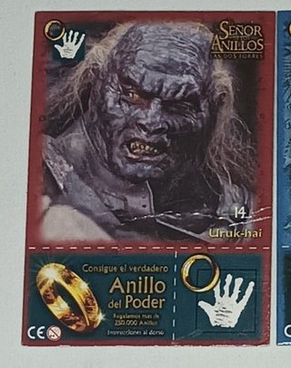 Lote 9 cromos Señor de los Anillos