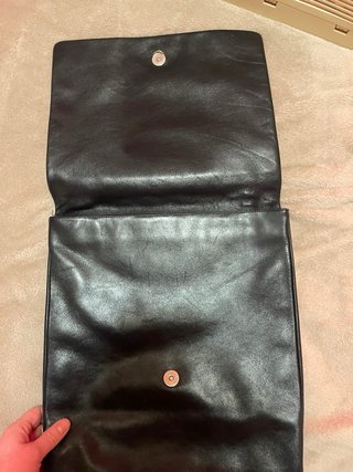 Pollini borsa argento e pelle 1990