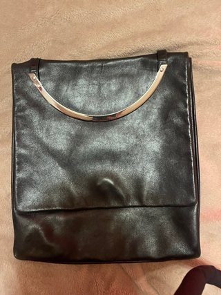 Pollini borsa argento e pelle 1990