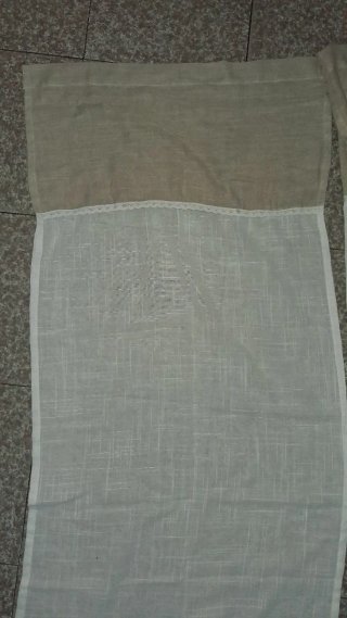 Coppia Tende Beige e Bianche misura 59x130 circa