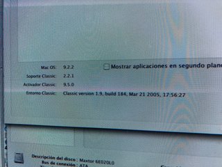 Disco Duro IDE 40GB con OS 10.4 y OS 9