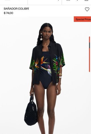 Bañador desigual colibri
