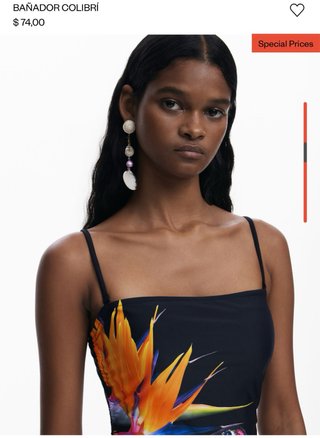 Bañador desigual colibri