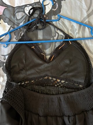 Vestido largo vintage negro