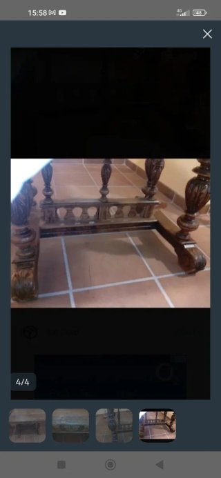 Mesa de comedor de madera maciza de nogal