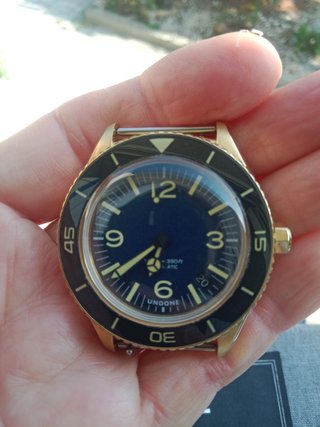 Reloj Undone Automático Azul Dorado