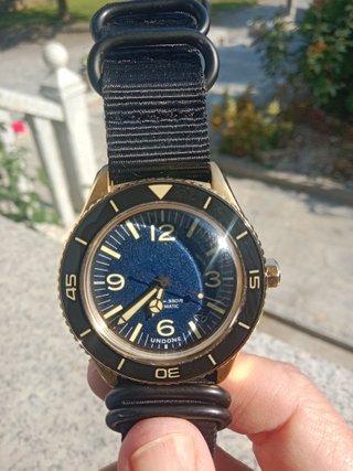 Reloj Undone Automático Azul Dorado